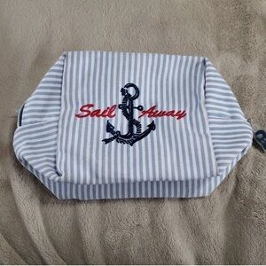 Striped Sail Away Pouch